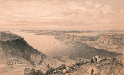 "Sebastopol kikötőjének északi oldala, a kikötő tetejéről", 1856
