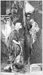 Egy fellah nő a forrásnál, 1880-1882.