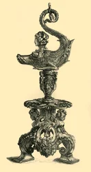 Lámpa szfinxszerű tengeri lény formájában, c1510-1530, 1881.