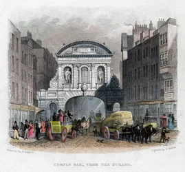 Temple Bar, a Strandből, London, 1829.