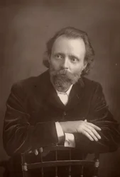 ""(Thomas Henry) Hall Caine (1853-1931) angol regényíró. Dante Gabriel Rossetti társa az utóbbi élete végén (1881-1882) (faburytípus)