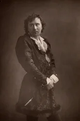 ""Herbert Beerbohm Tree (1853-1917) angol színész-menedzser. A Royal Academy of Dramatic Art (RADA) alapítója. (Woodburytype)