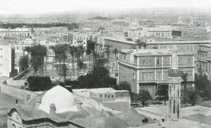 Kilátás Alexandria városára, Egyiptom, 1895.