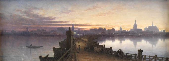 Köln a csónakok hídjáról, 1890