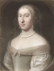 Spanyolország Mária Terézia portréja 1638-1683, Franciaország és Navarra királynő hitvese, 1660.