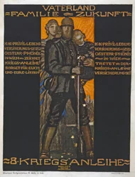 Szülőföld, család, jövő? kocsma. 1918 (színes litográfia)