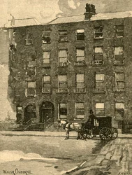 Daniel OConnells ház a Merrion Square-en, Dublin, Írország, 1890.