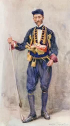 A "Marinarezza" tagja (színes litográfia)