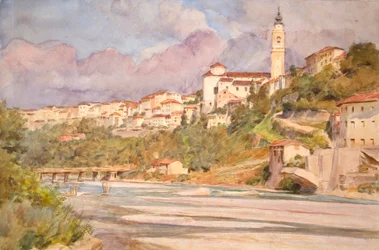 Belluno, Olaszország 1925 (akvarell)