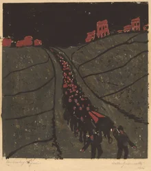 A temetés, 1916.