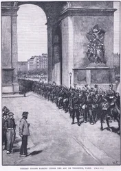 Német csapatok áthaladtak a Diadalív alatt 1871-ben