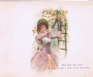 Fél fény, fél árnyék, illusztráció az E P Dutton & Co által kiadott Tennyson Pictures című kiadványból, kb. 1900