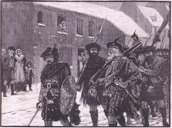 A felvidéki katonák visszavonulása 1716 AD 1716