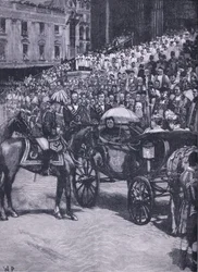 A gyémántjubileum: Hálaadás a Szent Pál-székesegyházban, illusztráció Cassells Anglia története, 1900-as évek
