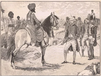 Baillie átadása Hyder Alinak AD1780