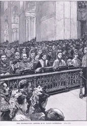 A hálaadó istentisztelet a Szent Pál-székesegyházban 1871-ben