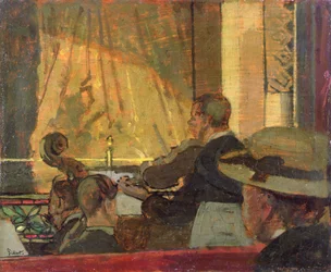 Music Hall (olaj a panelen)