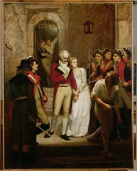 Jelenet a francia forradalomból (olaj, vászon)