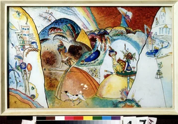 "" Hölgyek krinolinban"" Akvarell: Vaszilij Kandinszkij (vagy Wassily Kandinsky vagy Kandinskyj