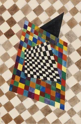 "Quadrille"" (négyzet) Aquarelle de Wassily Kandinsky (vagy Wassily Kandinsky vagy Kandinsky