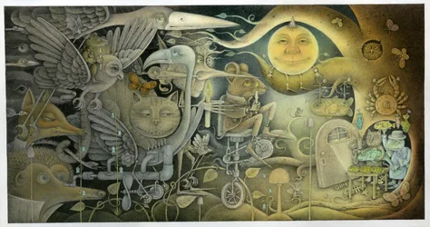Creatures Appeared Out Of The Dark, 2010 (vegyes technika, művészeti karton)