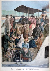 Vidékről hajóval hazatérő párizsiak, 1894