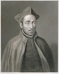 Loyolai Ignác, metszette W. Holl, a World Religion című műből, kiadta az A. Fullarton & Co.