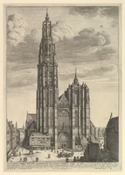 Antwerpeni katedrális prospektusa Tvrris Ecclesiæ Cathedralis, 1625-77
