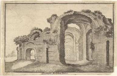 Diocletianus fürdői, Róma, 17. század.