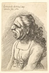 Tátott szájú, vállára omló, hosszú göndör hajú nő mellszobra..., 1665.