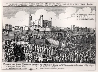 Strafford kivégzése, 1641. május 12. (metszet) (fekete-fehér fotó)