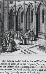 Litánia a templomban, 1655 körül (rézkarc)