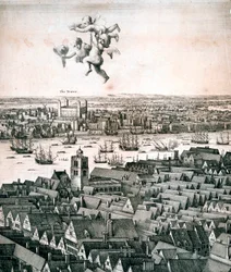 Panorámás kilátás Londonra, 1670