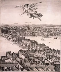 Panorámás kilátás Londonra, 1670