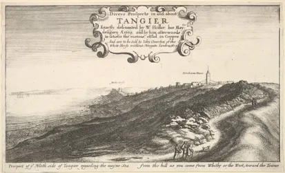 Tangier északi oldalának kilátása a Mayne-tengerre nézve a dombról, ahogy érkezel…, 1673-ra.