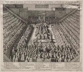 Westminster Hall, belső, Strafford grófjának perével