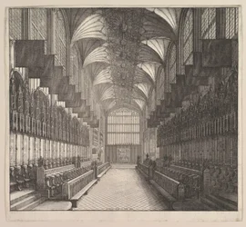 Windsori kastély, St. Georges kápolna, kórus, 1663.