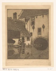 A városháza hátsó homlokzata Oud-Beijerlandban Csatorna Ó-Bajorországban (eredeti cím)