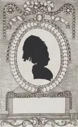 Enzenberg grófnő sziluettje, Stiftsfräulein, 1784-1834.