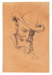 Önarckép kalappal, 1894.