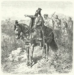 Nagy Kürosz, perzsa császár (metszet)