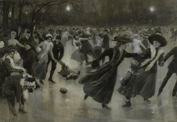 Buli a jégen, 1909