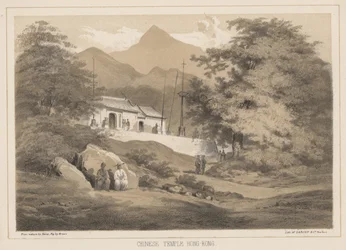 Kínai templom, Hongkong, 1855