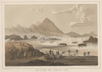 Hongkong kilátása az East Pointból, 1855