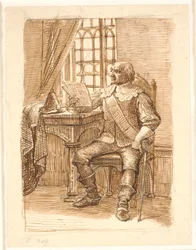 Nemes Chr. 4. ideje leül és levelet olvas