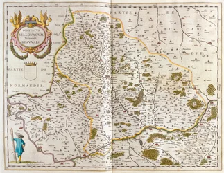 Beauvais, a Willem Blaeu által készített "Theatrum Orbis Terrarum, sive Atlas Novus"-ban, Amszterdam, Amszterdam