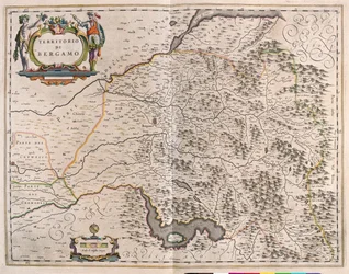 Bergamo, Italt, a Willem Blaeu által készített "Theatrum Orbis Terrarum, sive Atlas Novus"-ban, Amszterdam, Amszterdam