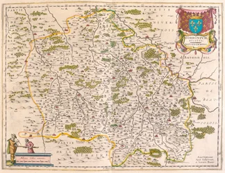 Berri, Nivernois, Borbonnois, a Willem Blaeu által készített "Theatrum Orbis Terrarum, sive Atlas Novus"-ban (Amszterdam).