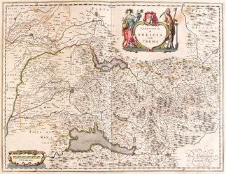 Brescia, Crema, Olaszország, az amszterdami Willem Blaeu "Theatrum Orbis Terrarum, sive Atlas Novus" című művében.