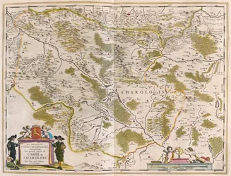 Charlois a Burgundban, Willem Blaeu "Theatrum Orbis Terrarum, sive Atlas Novus" című művében, Amszterdam.